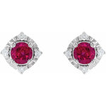 Load image into Gallery viewer, Sophisticated Pattern Halo Style Diamond Earrings