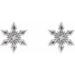 Load image into Gallery viewer, Gold Snowflake Stud Earrings for Women