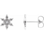 Load image into Gallery viewer, Gold Snowflake Stud Earrings for Women