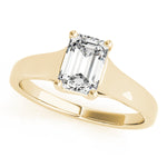 Load image into Gallery viewer, Emerald Cut Solitaire Diamond Engagement Ring