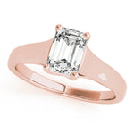 Load image into Gallery viewer, Emerald Cut Solitaire Diamond Engagement Ring