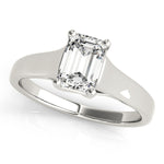 Load image into Gallery viewer, Emerald Cut Solitaire Diamond Engagement Ring