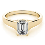 Load image into Gallery viewer, Emerald Cut Solitaire Diamond Engagement Ring