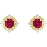 Load image into Gallery viewer, Sophisticated Pattern Halo Style Diamond Earrings