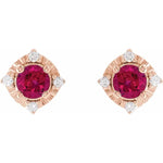 Load image into Gallery viewer, Sophisticated Pattern Halo Style Diamond Earrings