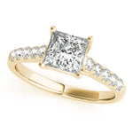Load image into Gallery viewer, Single-Row Trellis Style Diamond Engagement Ring