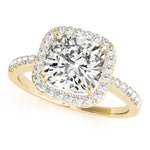 Load image into Gallery viewer, Square Cushion Halo Diamond Engagement Ring