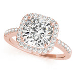 Load image into Gallery viewer, Square Cushion Halo Diamond Engagement Ring