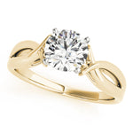 Load image into Gallery viewer, Twist Shank Solitaire Diamond Engagement Ring