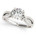Load image into Gallery viewer, Twist Shank Solitaire Diamond Engagement Ring