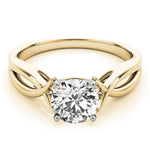 Load image into Gallery viewer, Twist Shank Solitaire Diamond Engagement Ring