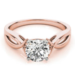 Load image into Gallery viewer, Twist Shank Solitaire Diamond Engagement Ring