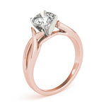 Load image into Gallery viewer, Twist Shank Solitaire Diamond Engagement Ring