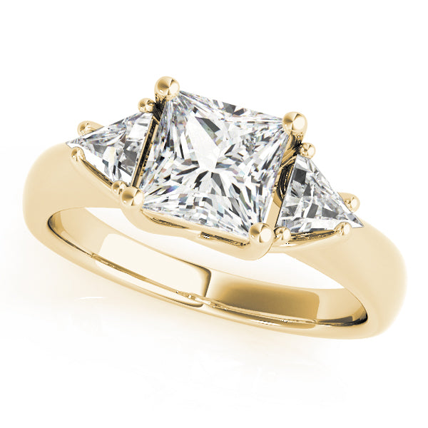 Three-Stone Princess Engagement Ring