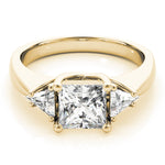 Load image into Gallery viewer, Three-Stone Princess Engagement Ring