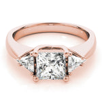 Load image into Gallery viewer, Three-Stone Princess Engagement Ring