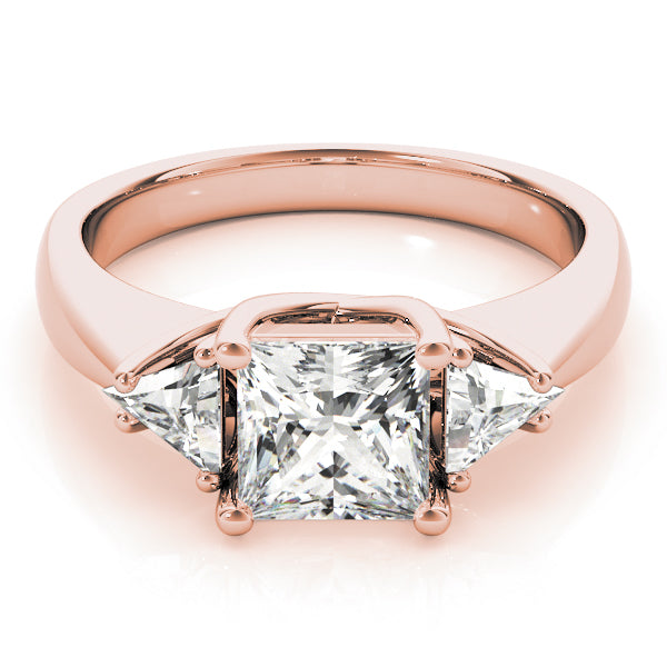 Three-Stone Princess Engagement Ring
