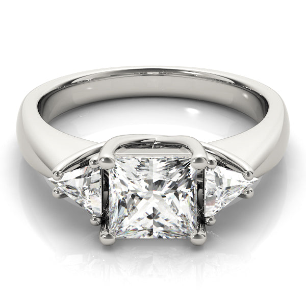 Three-Stone Princess Engagement Ring