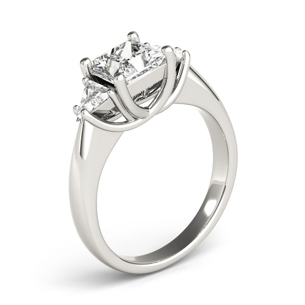 Three-Stone Princess Engagement Ring