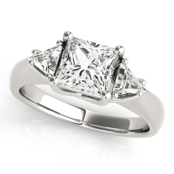 Three-Stone Princess Engagement Ring