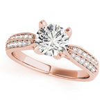 Load image into Gallery viewer, Pave Round Cut Diamond Engagement Ring