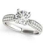 Load image into Gallery viewer, Pave Round Cut Diamond Engagement Ring