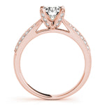 Load image into Gallery viewer, Pave Round Cut Diamond Engagement Ring