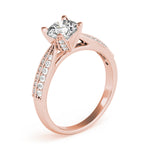 Load image into Gallery viewer, Pave Round Cut Diamond Engagement Ring