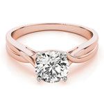 Load image into Gallery viewer, Twisted Shank Solitaire Engagement Ring