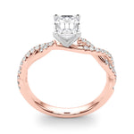 Load image into Gallery viewer, Round Diamond Twisted Shank Engagement Ring
