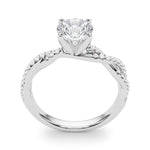 Load image into Gallery viewer, Round Diamond Twisted Shank Engagement Ring