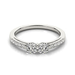 Load image into Gallery viewer, Three Prong Two Round Diamond Ring