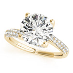 Load image into Gallery viewer, Pave-Setting Round Diamond Engagement Ring