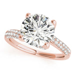 Load image into Gallery viewer, Pave-Setting Round Diamond Engagement Ring