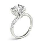 Load image into Gallery viewer, Pave-Setting Round Diamond Engagement Ring