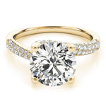Load image into Gallery viewer, Pave-Setting Round Diamond Engagement Ring