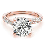 Load image into Gallery viewer, Pave-Setting Round Diamond Engagement Ring