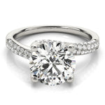 Load image into Gallery viewer, Pave-Setting Round Diamond Engagement Ring