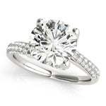 Load image into Gallery viewer, Pave-Setting Round Diamond Engagement Ring