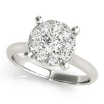 Load image into Gallery viewer, Round Cut Diamond Halo Engagement Ring