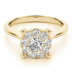 Load image into Gallery viewer, Round Cut Diamond Halo Engagement Ring
