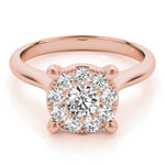 Load image into Gallery viewer, Round Cut Diamond Halo Engagement Ring