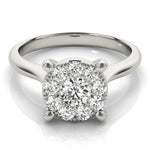 Load image into Gallery viewer, Round Cut Diamond Halo Engagement Ring