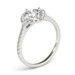 Load image into Gallery viewer, Round Diamond Cushion Halo Engagement Ring
