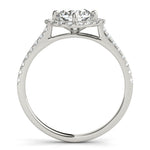 Load image into Gallery viewer, Round Diamond Cushion Halo Engagement Ring