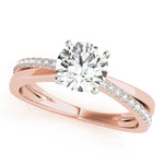 Load image into Gallery viewer, Round Diamond Split Shank Engagement Ring