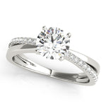 Load image into Gallery viewer, Round Diamond Split Shank Engagement Ring