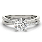 Load image into Gallery viewer, Round Diamond Split Shank Engagement Ring