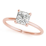 Load image into Gallery viewer, Princess-Cut Solitaire Engagement Ring