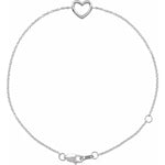 Load image into Gallery viewer, Trendy Fashion Accessories for Women: Sterling Silver Heart Bracelet